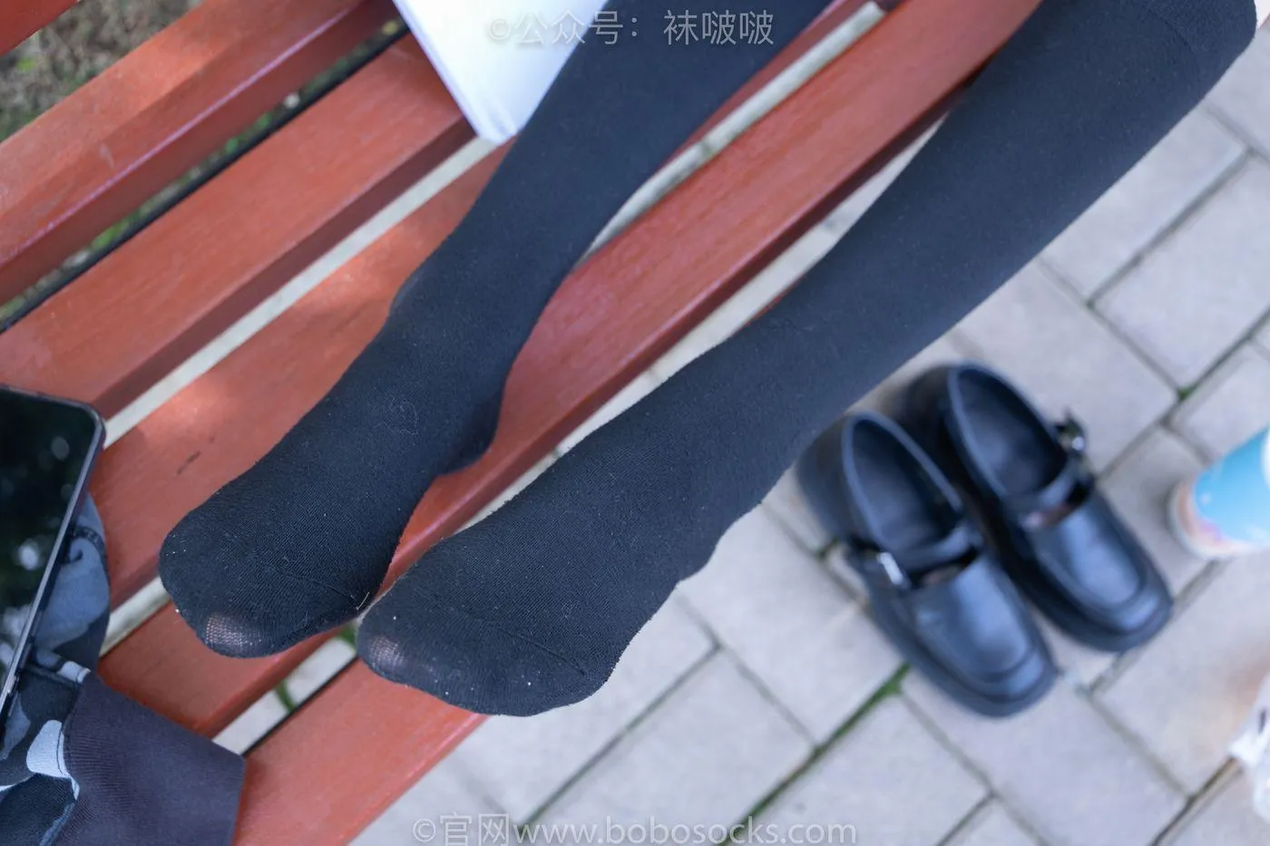 [BoBoSocks袜啵啵]NO.007 稚予-JK制服、皮鞋、黑色中筒棉袜、肉丝 [143P]插图5